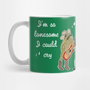 I'm So Lonesome I Could Cry Frog Mug